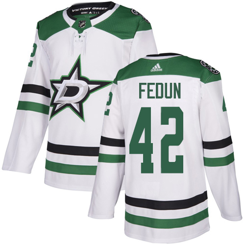 Adidas Men Dallas Stars #42 Taylor Fedun White Road Authentic Stitched NHL Jersey